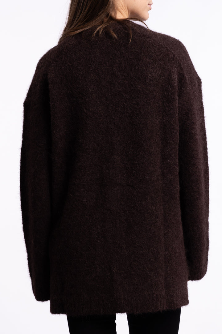 Paula Knit Cardigan - Dark Brown
