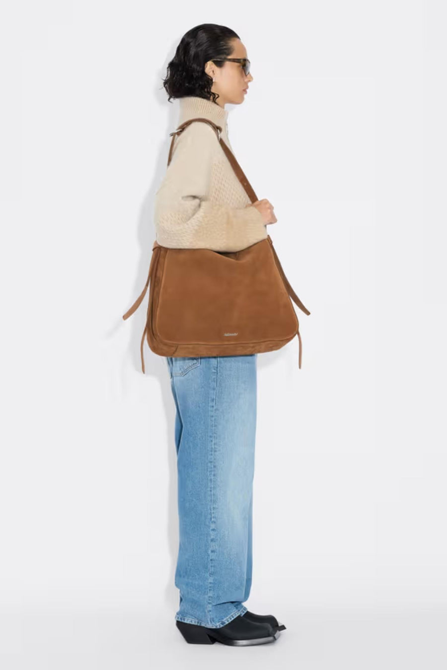 Bud Slouchy Suede Tote - Camel