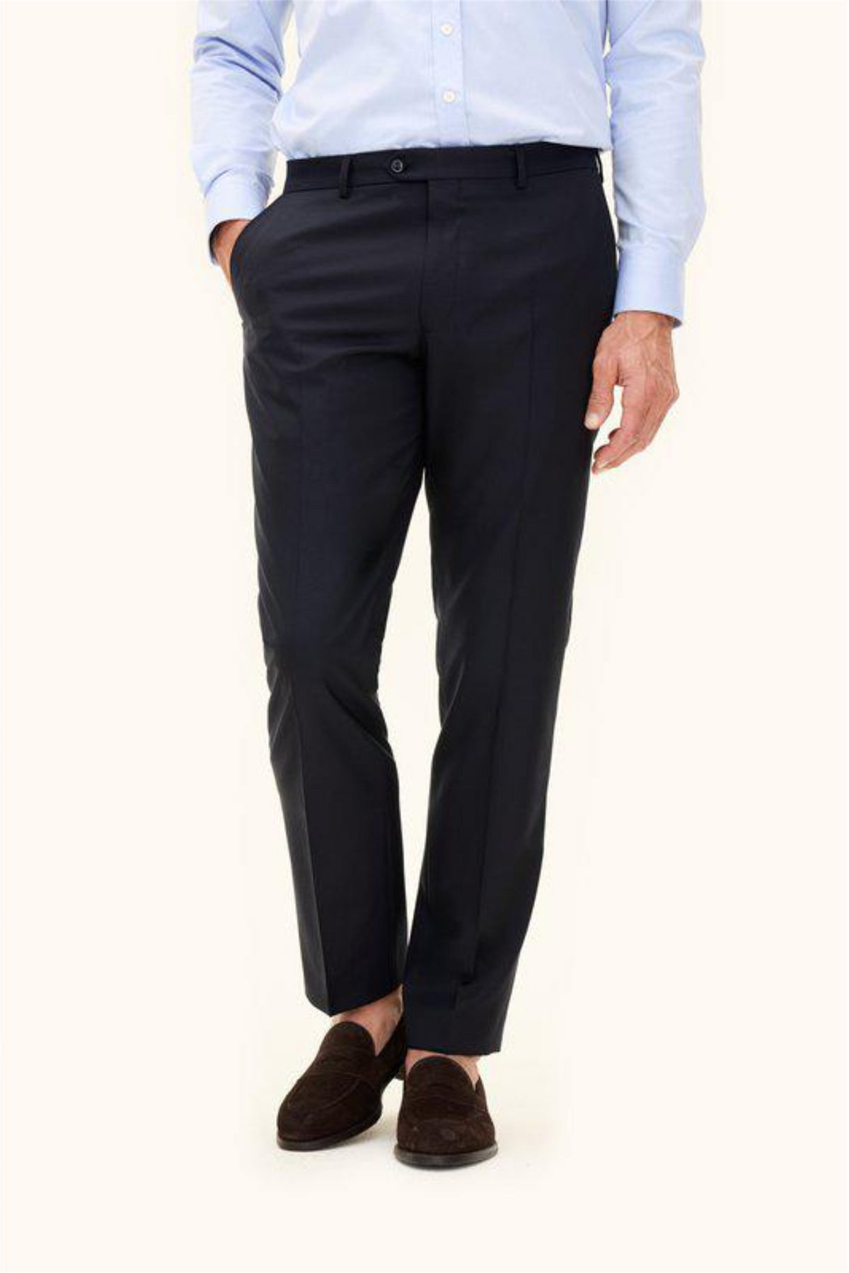 Dandy Regular Fit Wool Trousers Navy