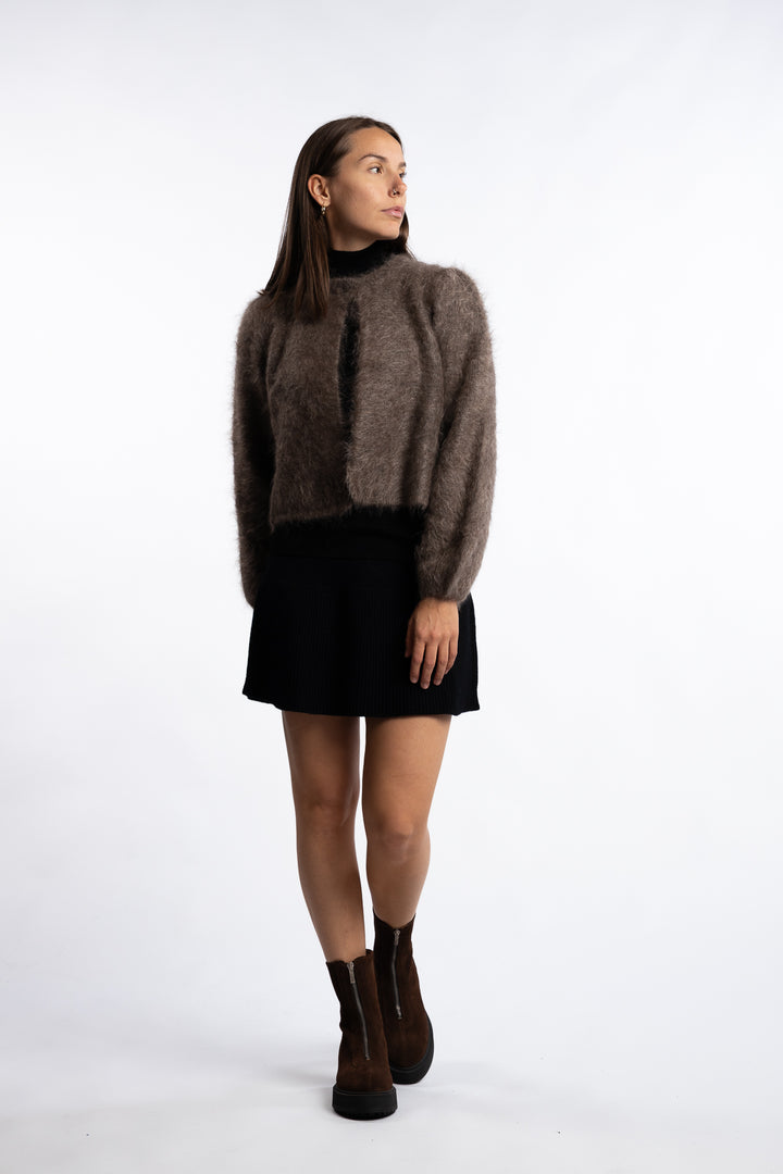 Amelia Chunky Cardigan- Brown