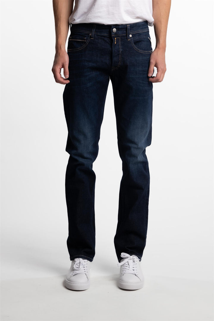 Grover Straight Fit Dark Indigo Super Stretch Denim