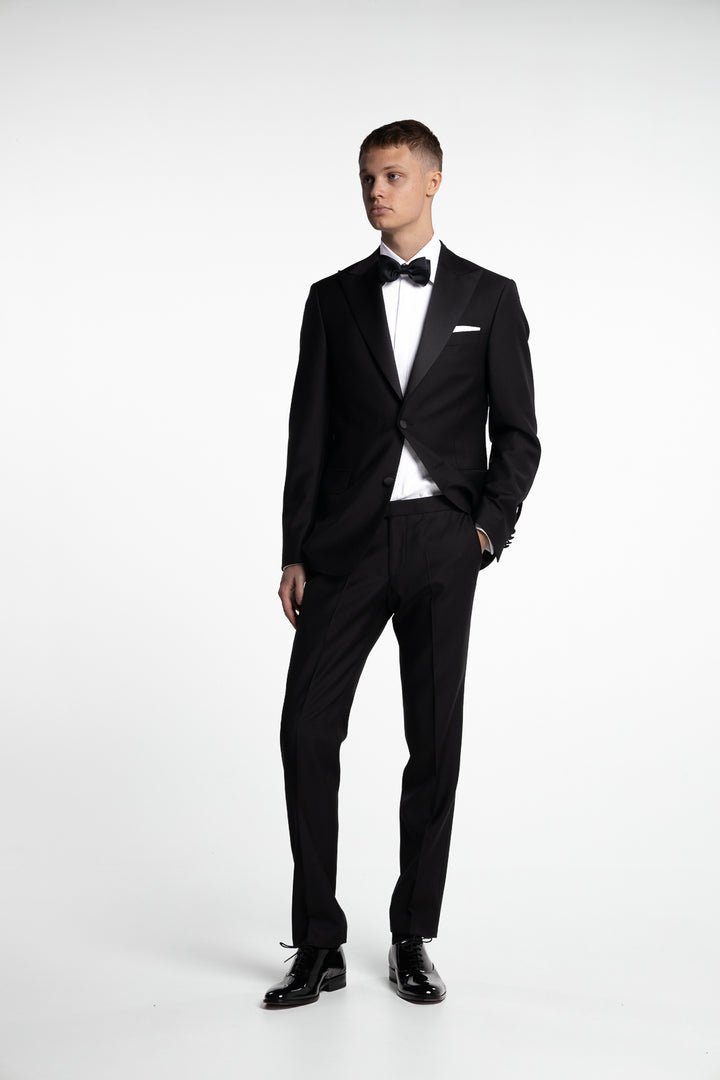 Elder Slim Fit Tuxedo Blazer Black