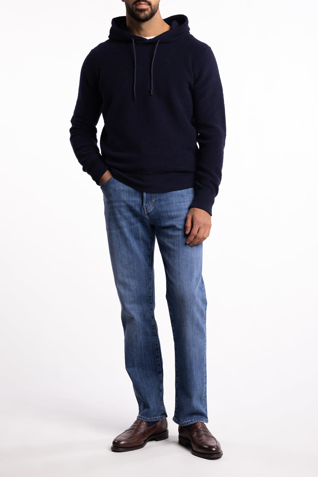 Sweater Hoodie Wool/Cashmere Navy