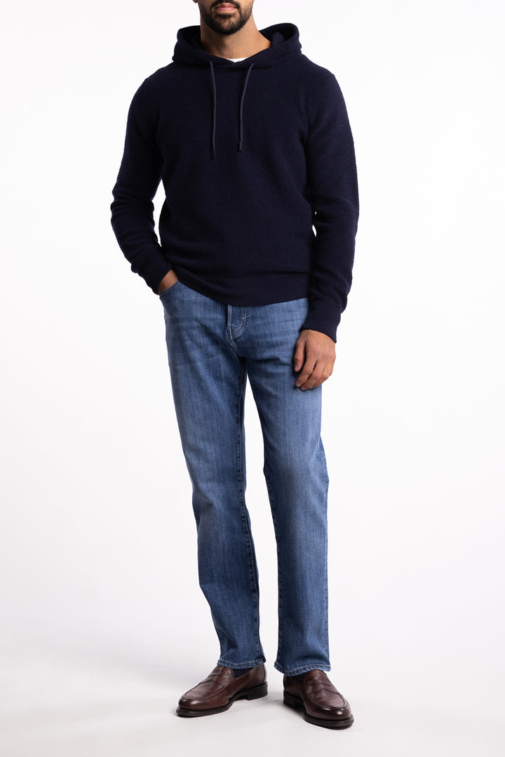 Sweater Hoodie Wool/Cashmere Navy