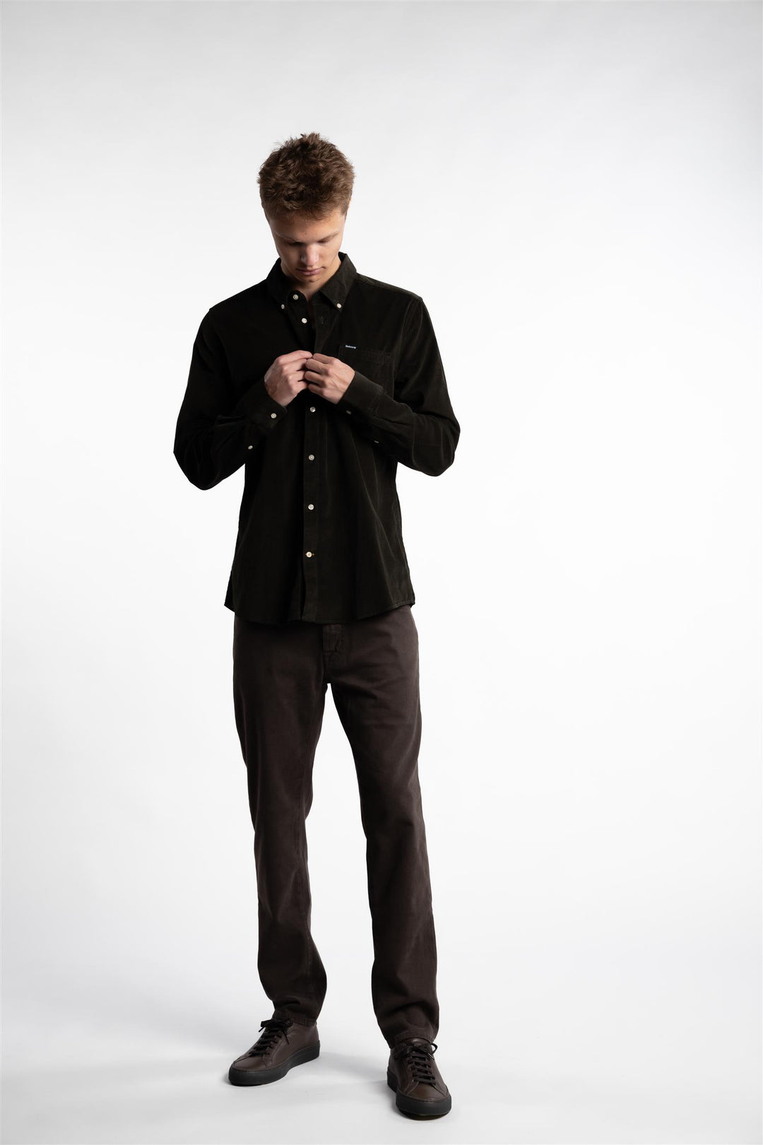 Ramsey Corduroy Shirt Olive Green