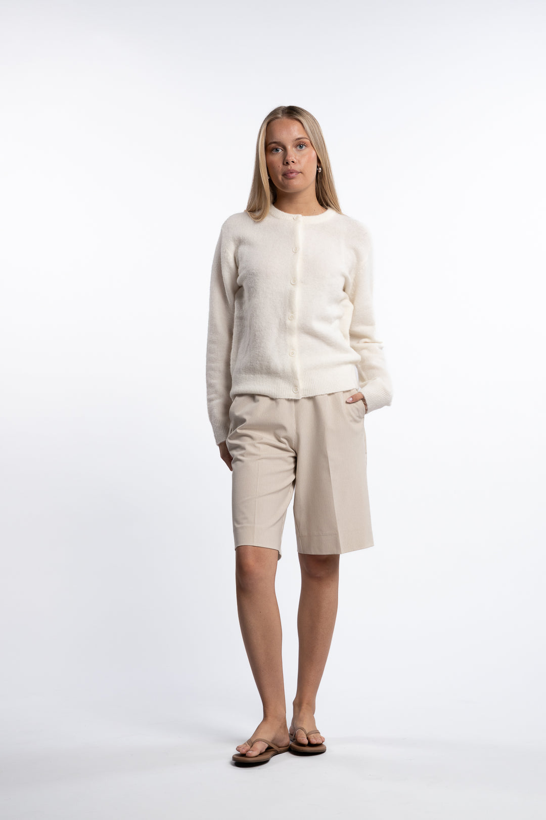 LouiseFV Shorts 874- Light Sand Stripe