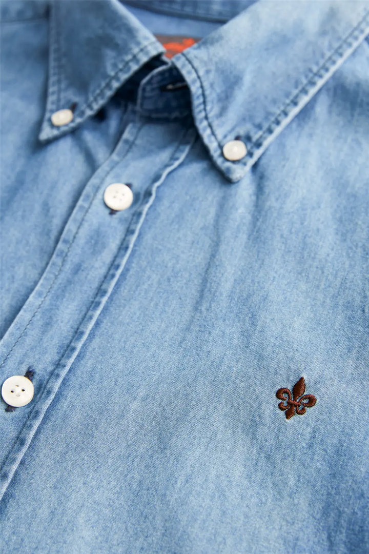 Light Denim Shirt Slim Fit Blue