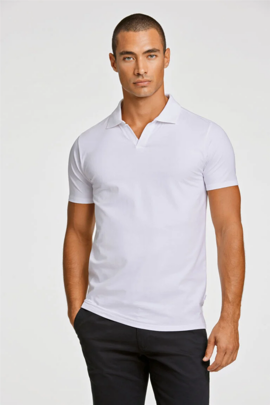 Stretch Polo Shirt S/S White