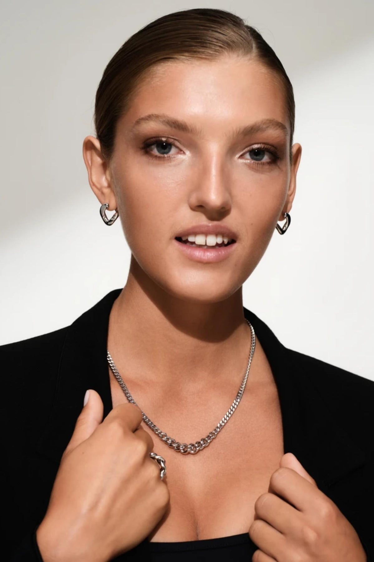 Women's Dean Hoop- Silver