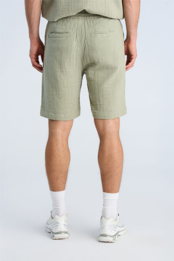 Cotton Muslin Shorts Dusty Olive