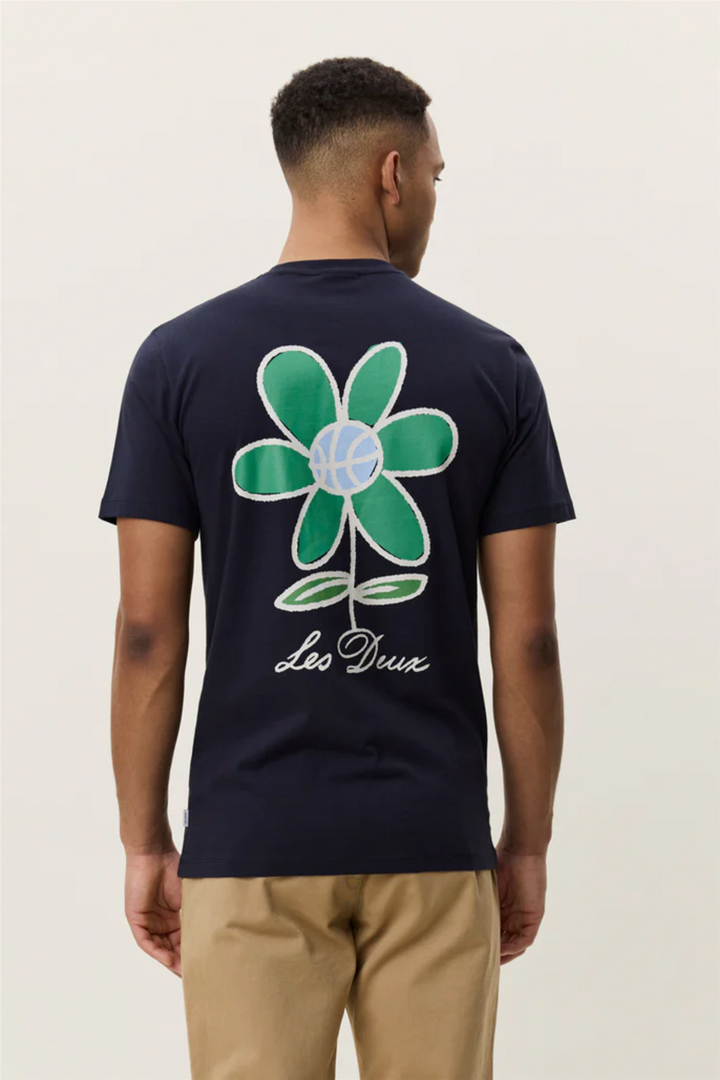 Flower T-Shirt Dark Blue Night