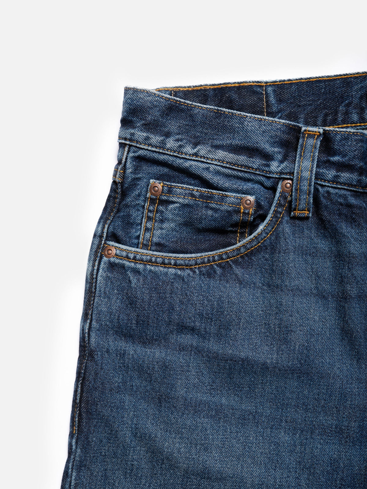 Gritty Jackson Straight Fit Jeans Blue Soil - detalj forlomme
