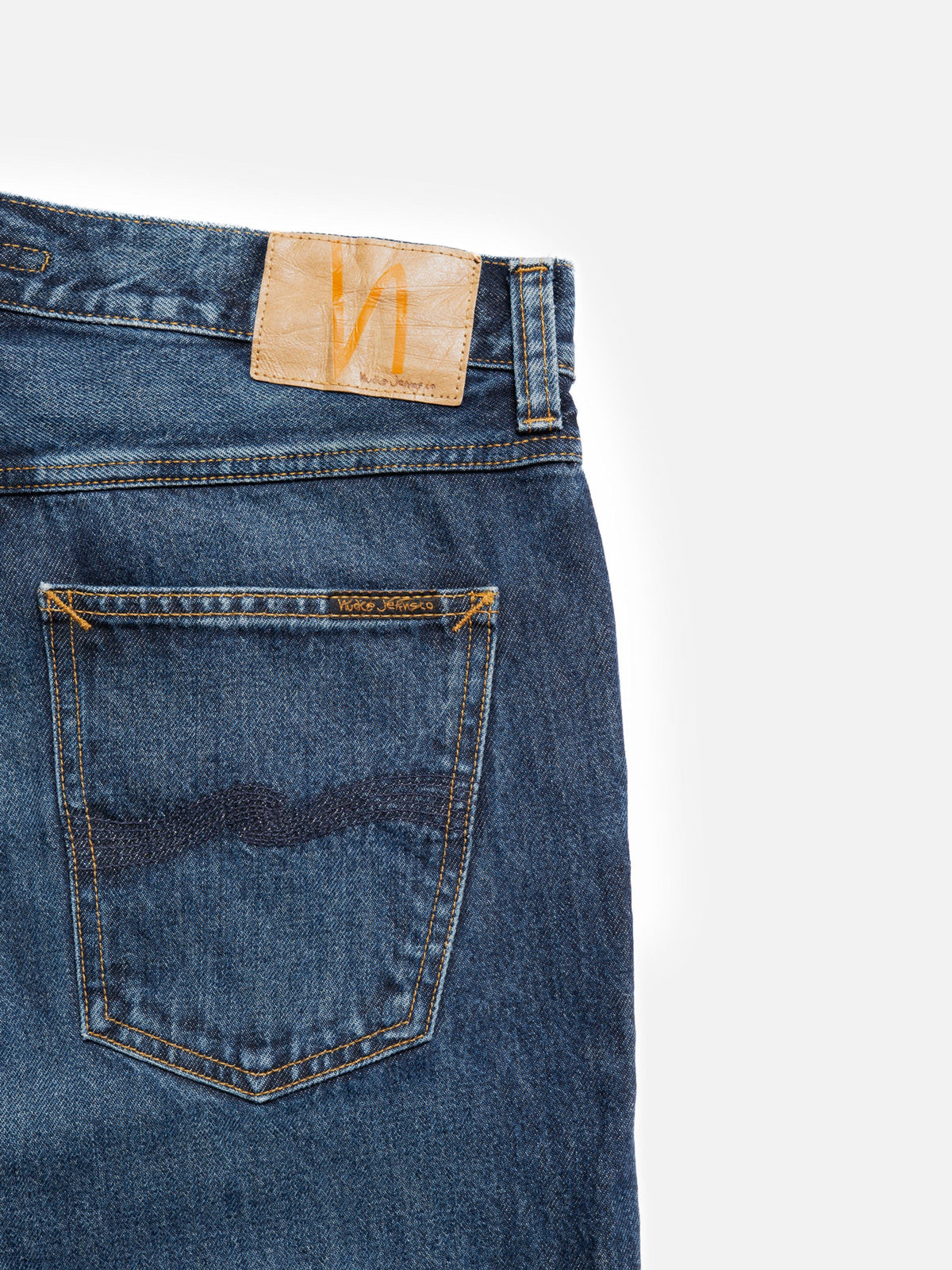 Gritty Jackson Straight Fit Jeans Blue Soil - detalj baklomme