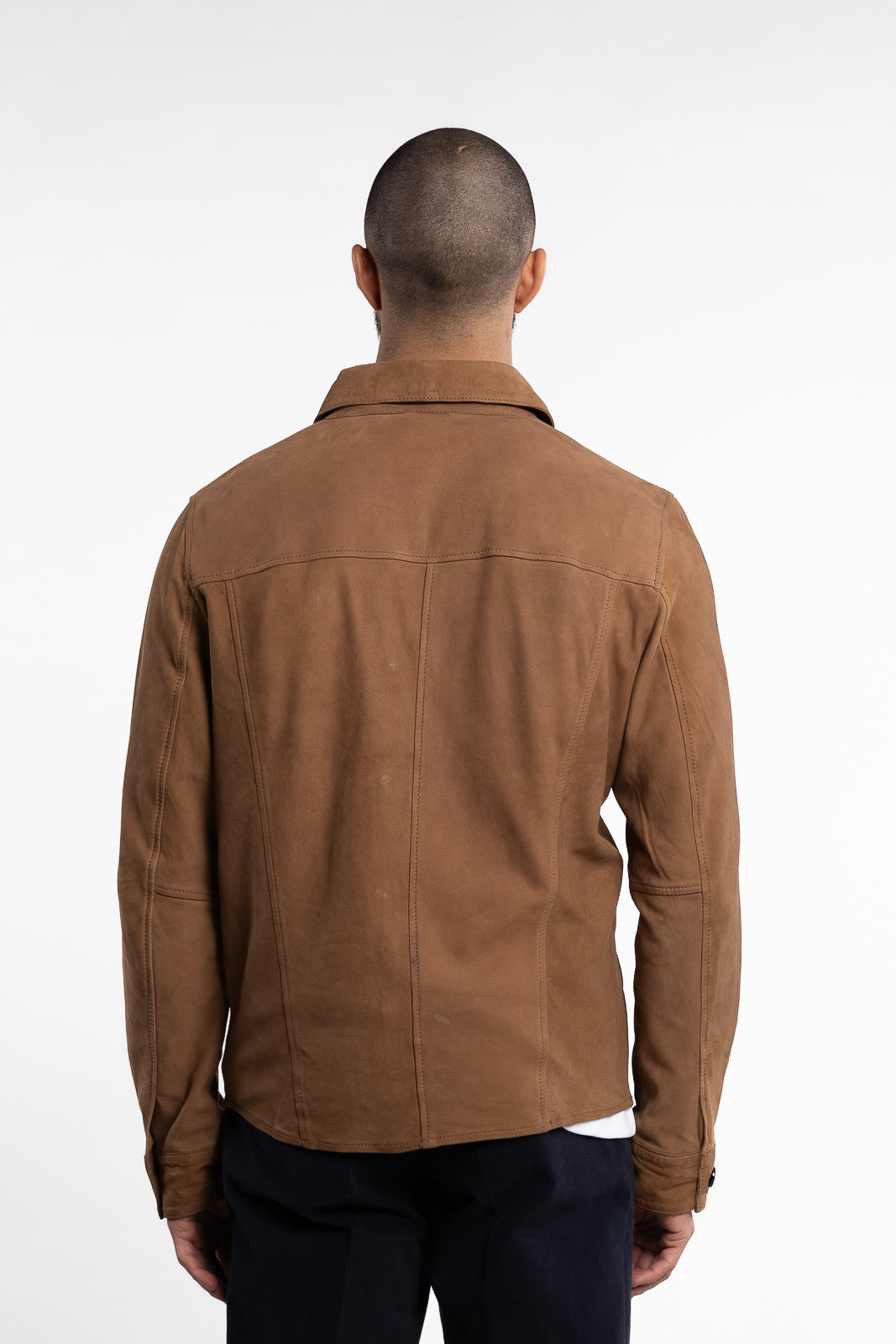 Overshirt Lamb Suede Light Brown