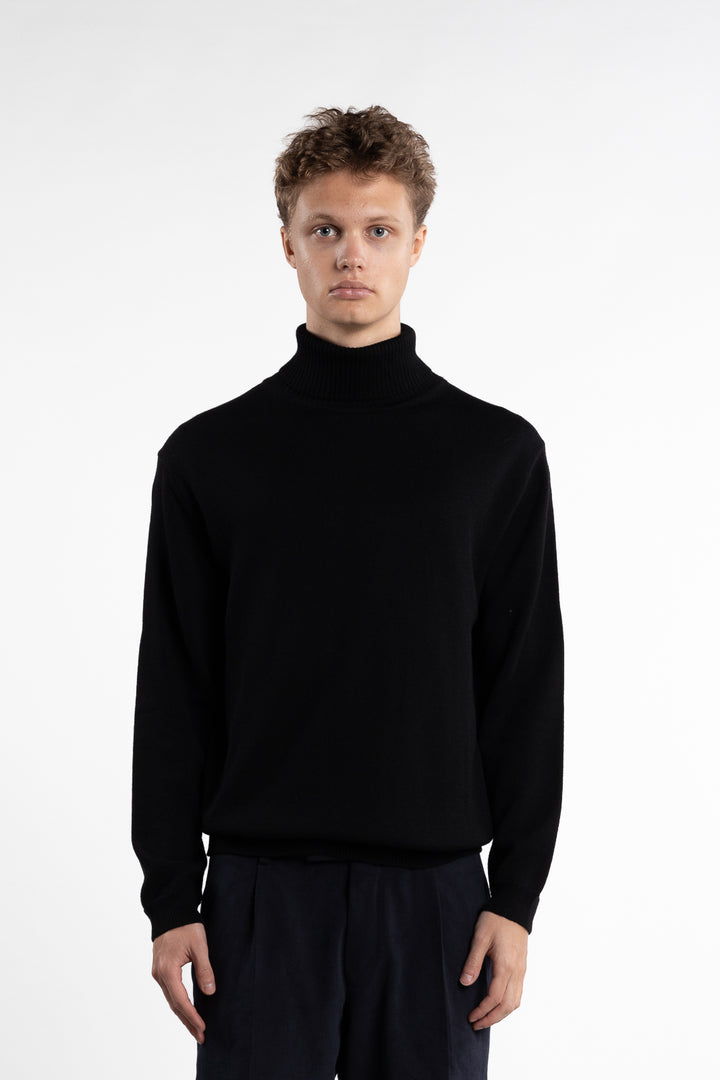 Merino Rollneck Black