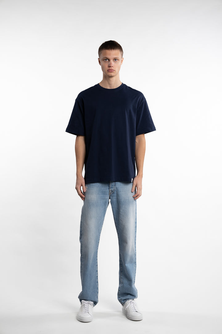 Organic Cotton Relaxed T-Shirt Blue