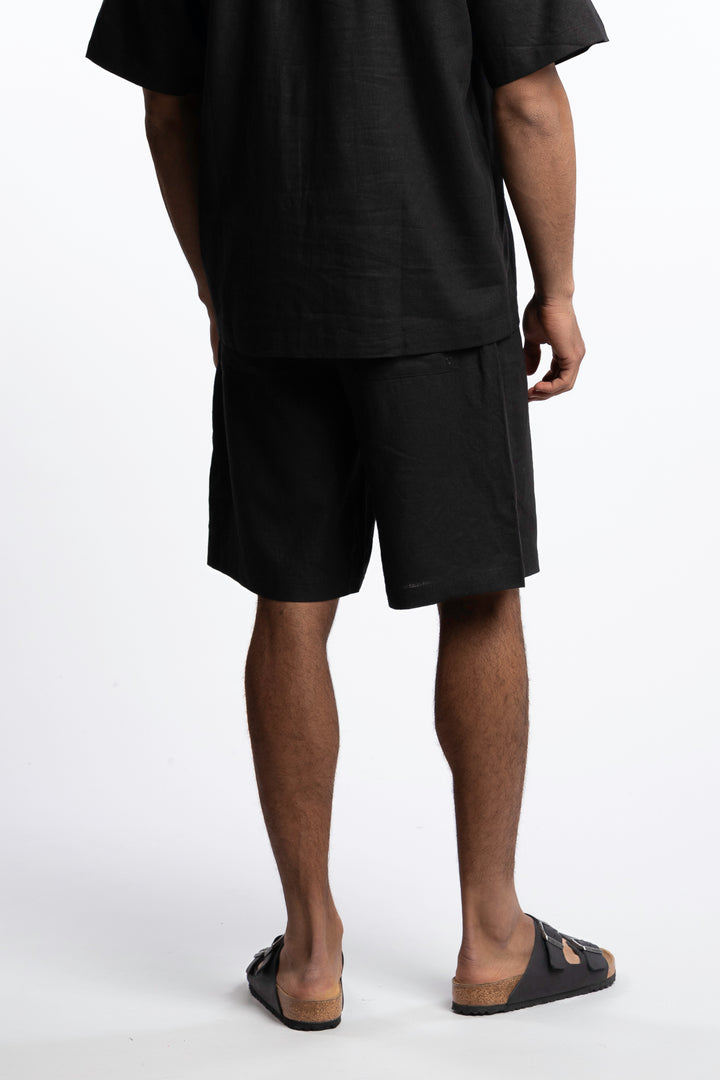 Lian Linen Shorts Black