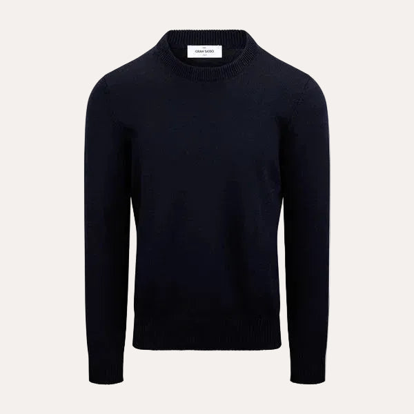 Virgin Wool Crewneck Navy