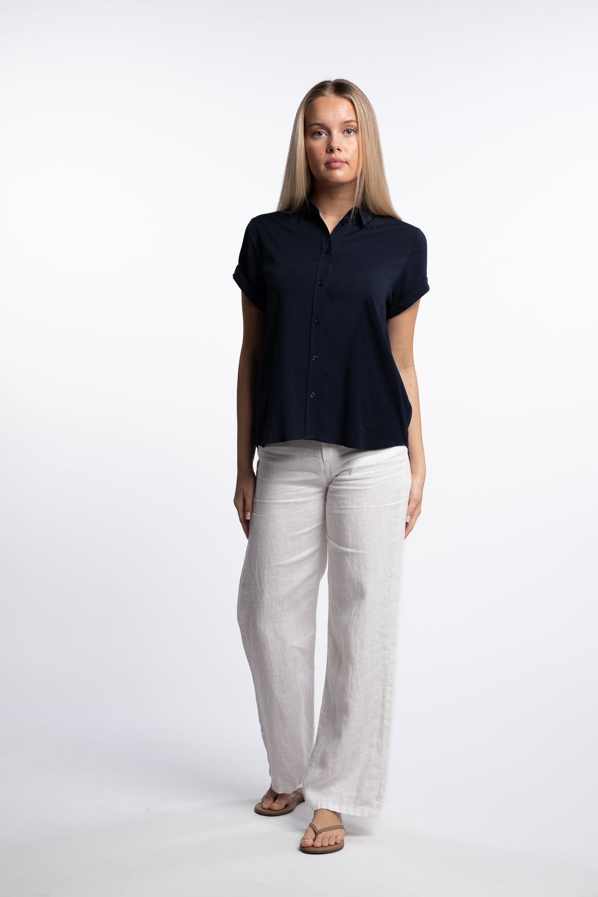 Majan ss shirt 9942- Dark Sapphire