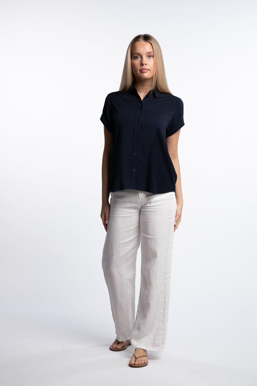 Majan ss shirt 9942- Dark Sapphire