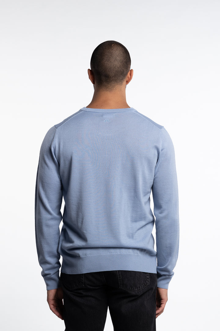 Keane Light Merino Crew Neck Rain Washed