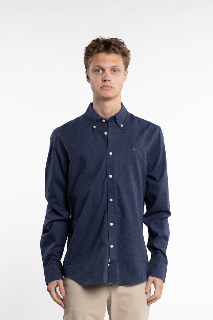 Watts Flannel Shirt Slim Fit Navy