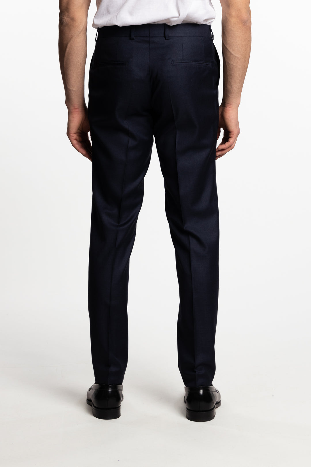 Palermo Slim Fit Trousers Dark Blue Melange