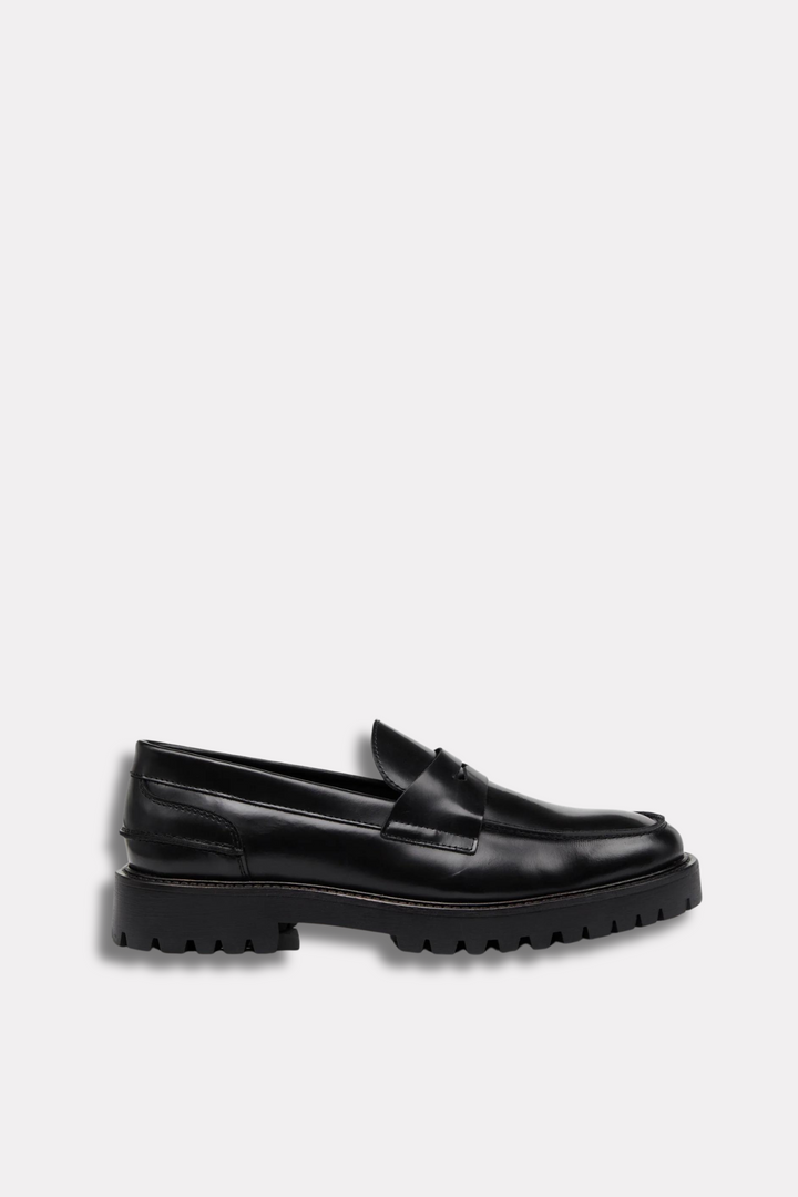 Aaron Penny Loafer Black Polido