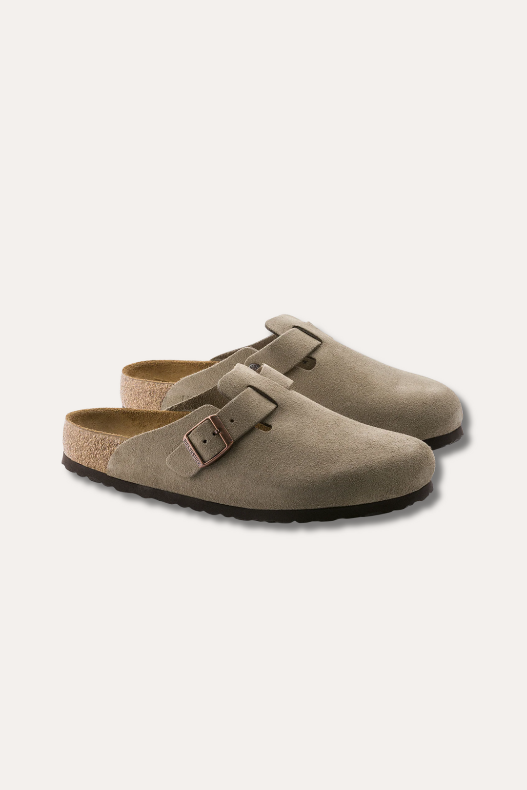 M Boston Suede Leather Taupe