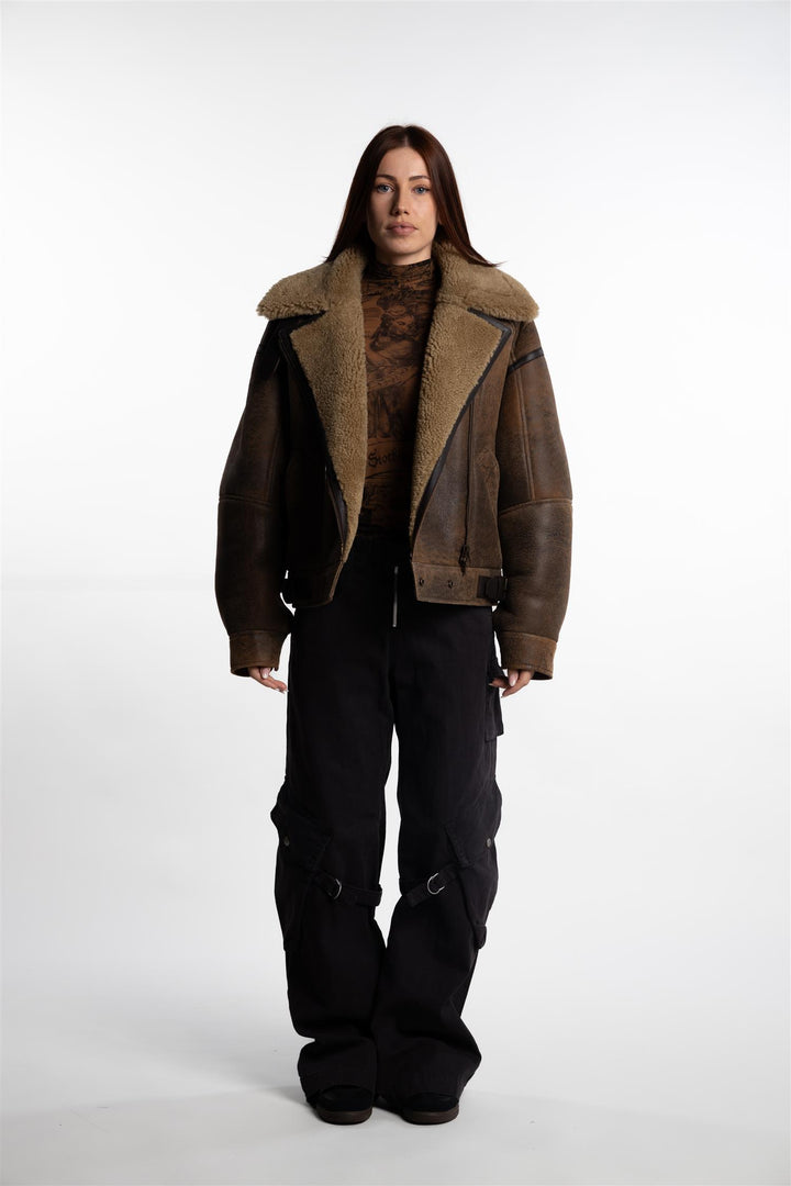 Shearling Jacket- Brown