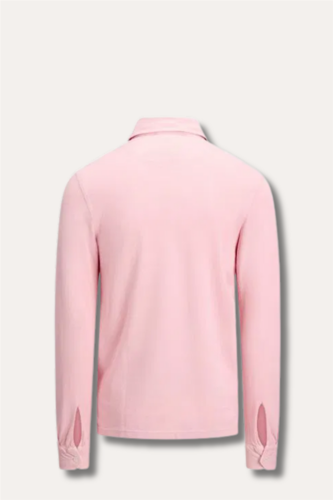 Long-Sleeved Vintage Pique Polo Dusty Pink