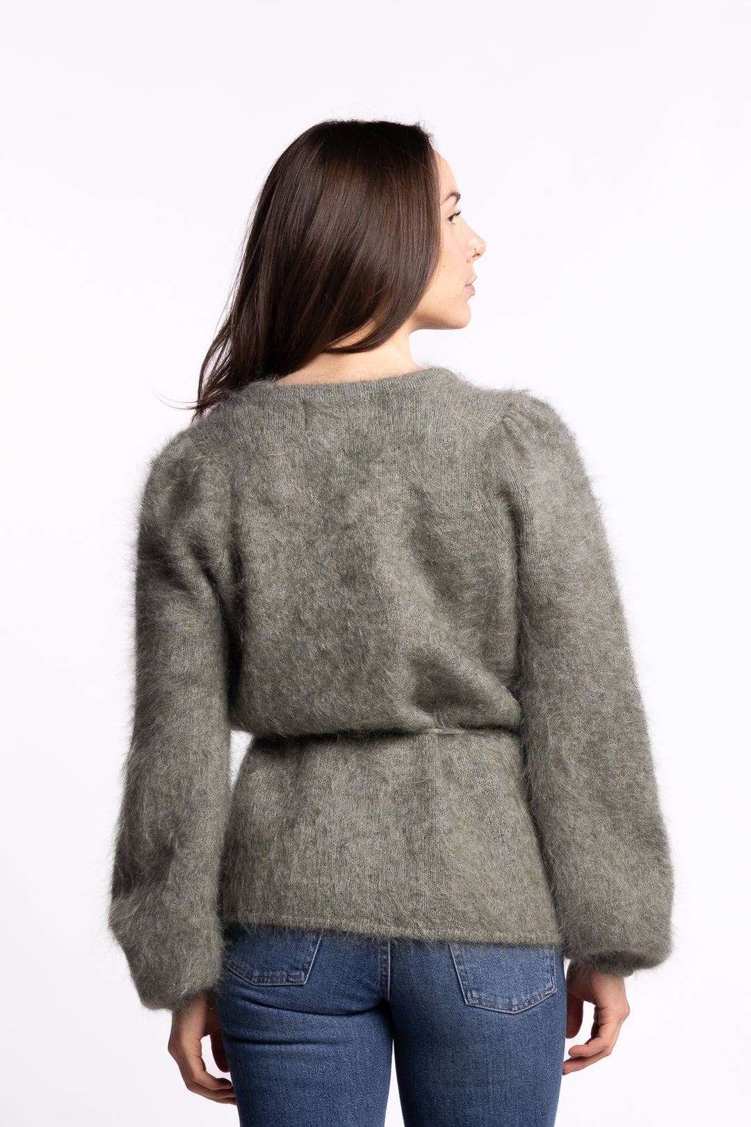 Fredrikke Chunky Cardigan- Sage Green