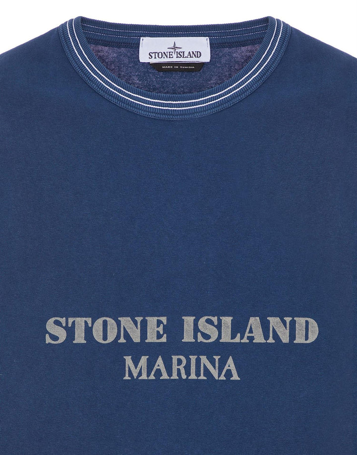 Marina ‘OLD’ Treatment Long-Sleeve T-Shirt Blue