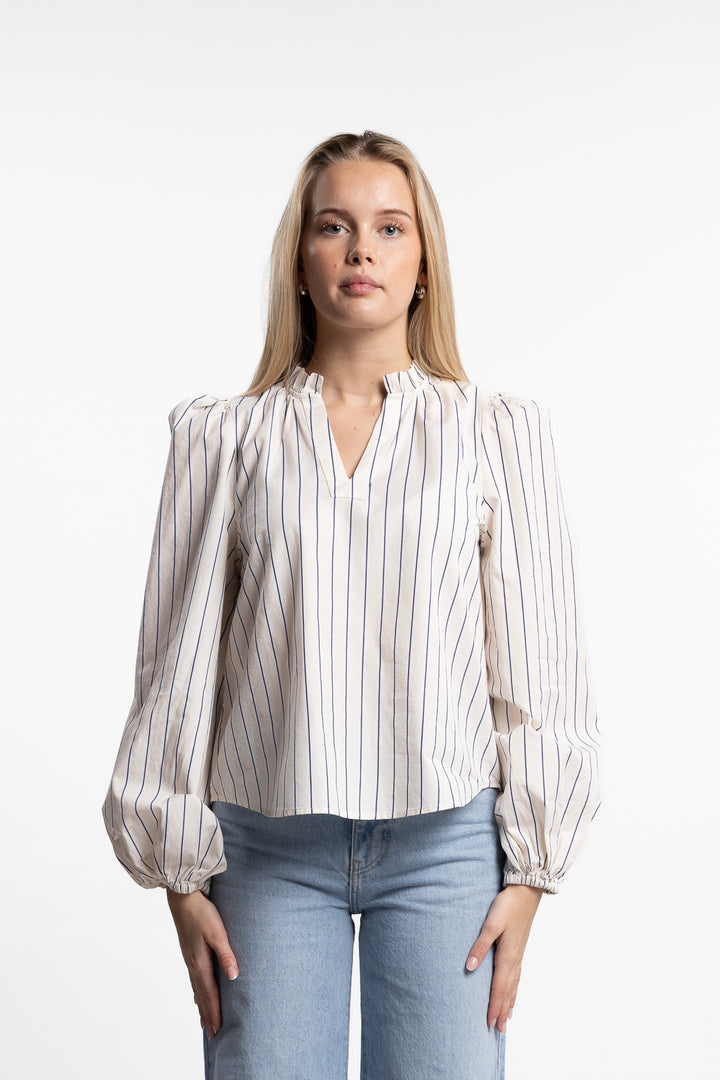 Infinity Blouse- Cream Stripe