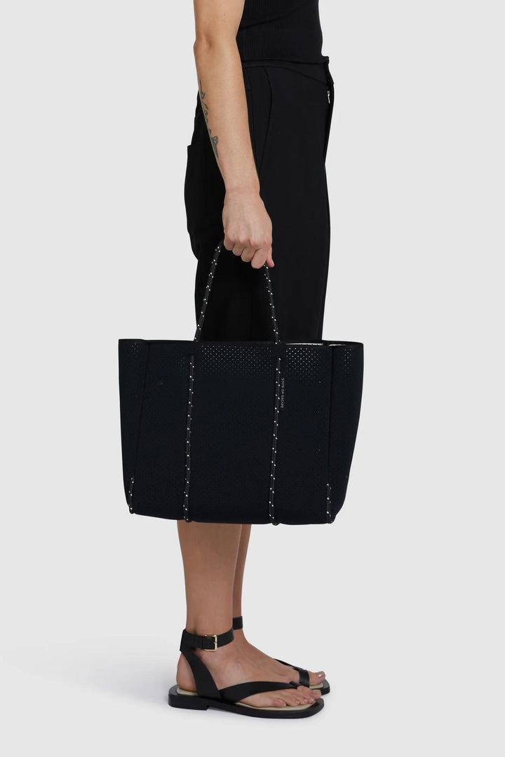 Flying Solo Tote- Highlight Fleck Black