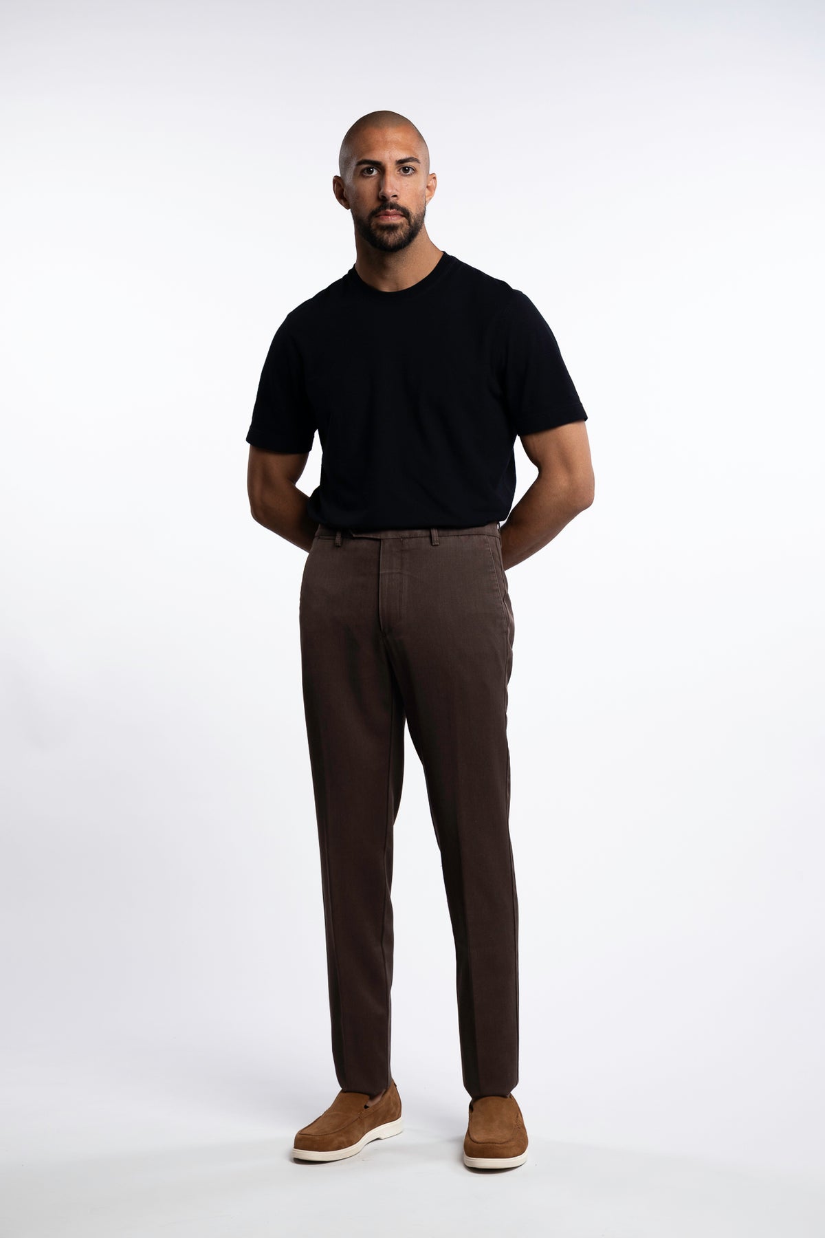 Vulcano Wool Dyed Chinos Brown