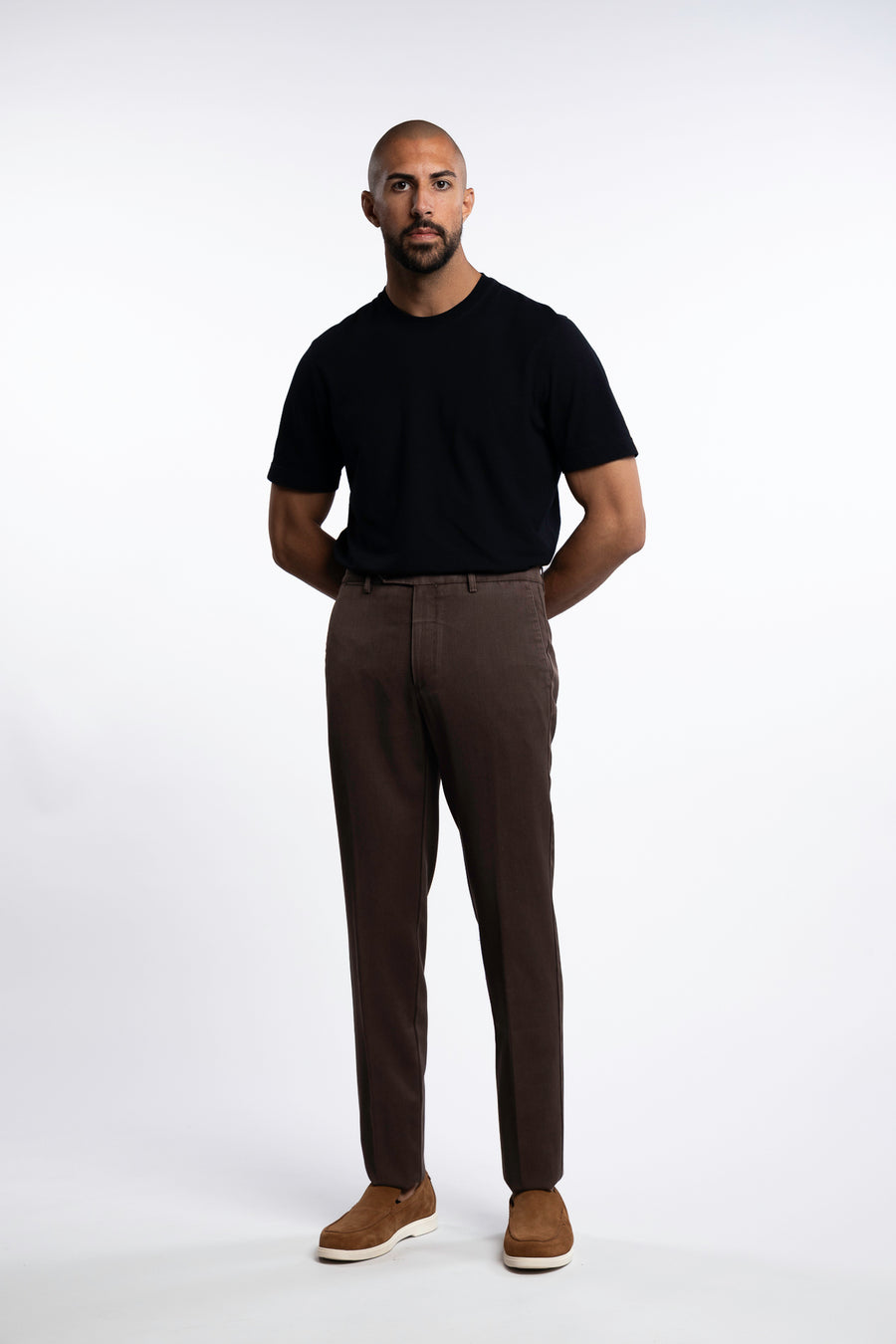 Vulcano Wool Dyed Chinos Brown