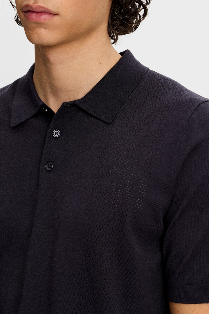 Reymond Seasonal Knit Polo Navy