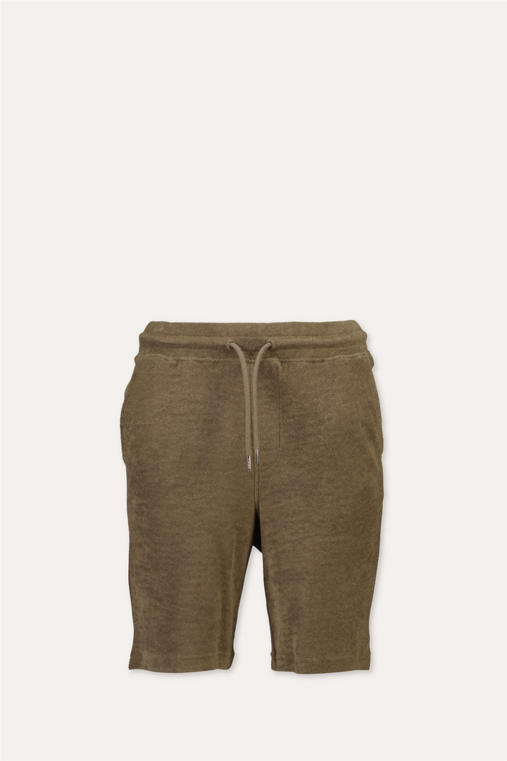 Towel Shorts W. Elastic Waist Dk Stone