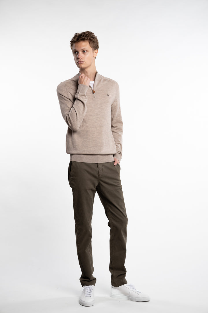 Merino John Zip Khaki