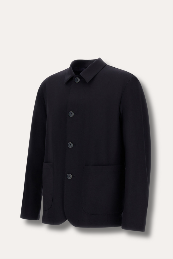 Light Stretch Wool Jacket Navy Blue