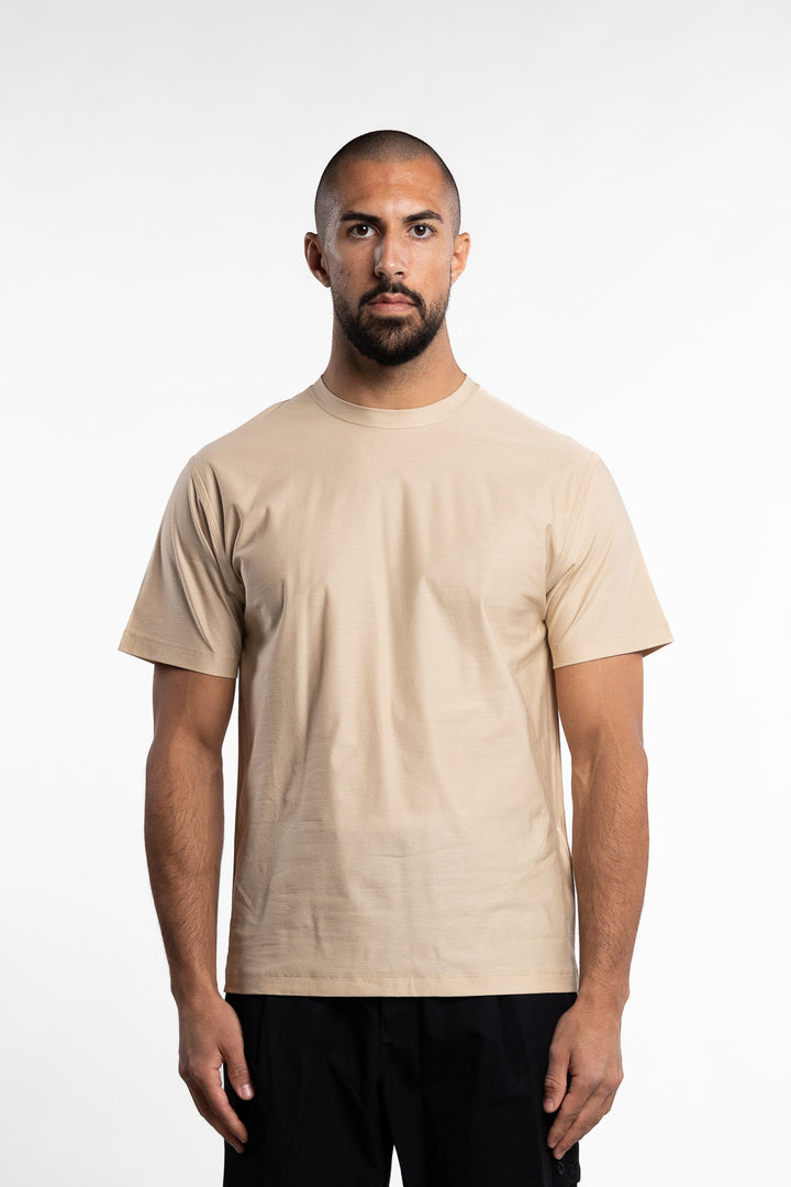 Cotton Crew Neck T-shirt Ghost Beige