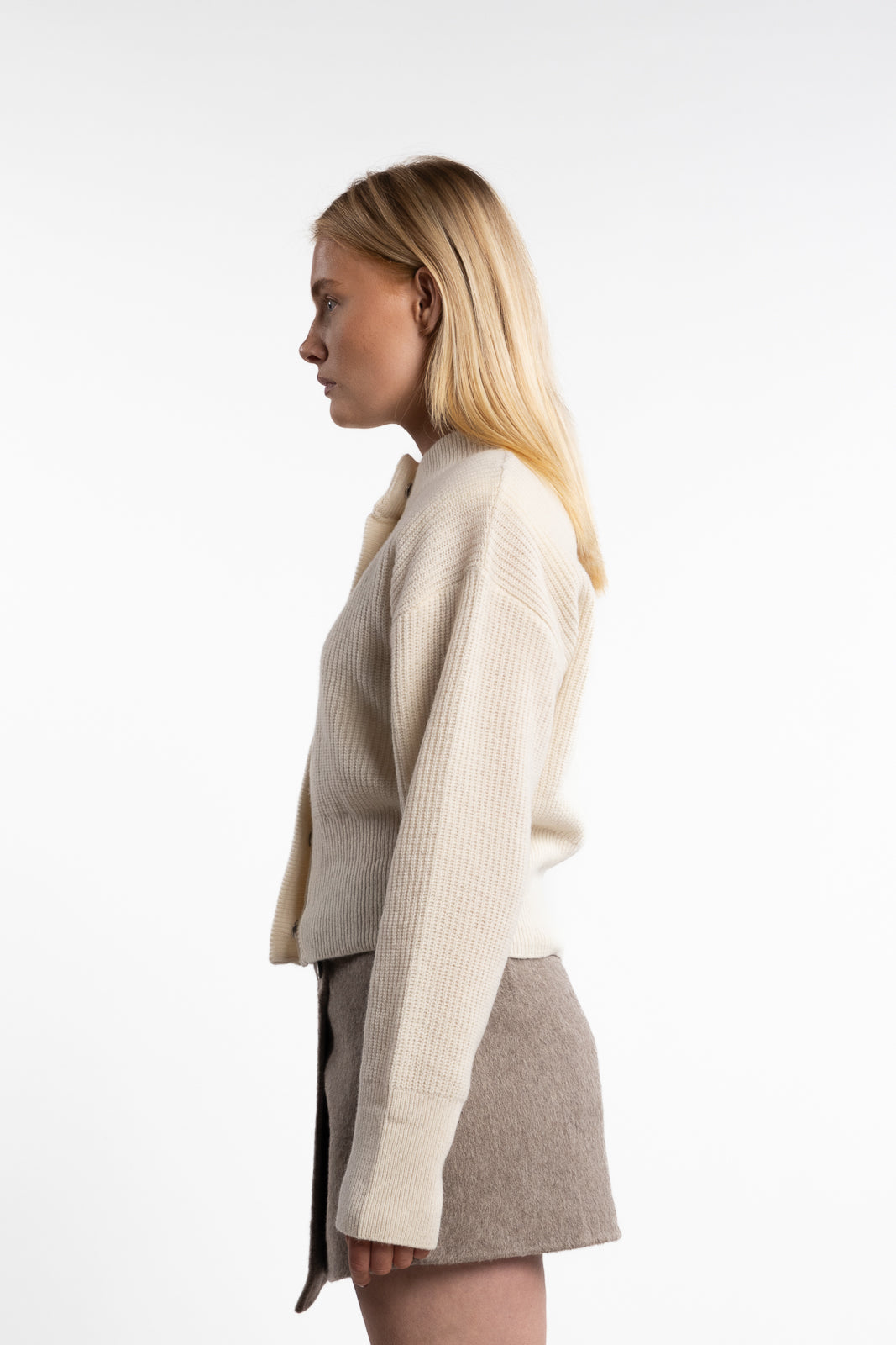 Campbell Cardigan Merino- Cream