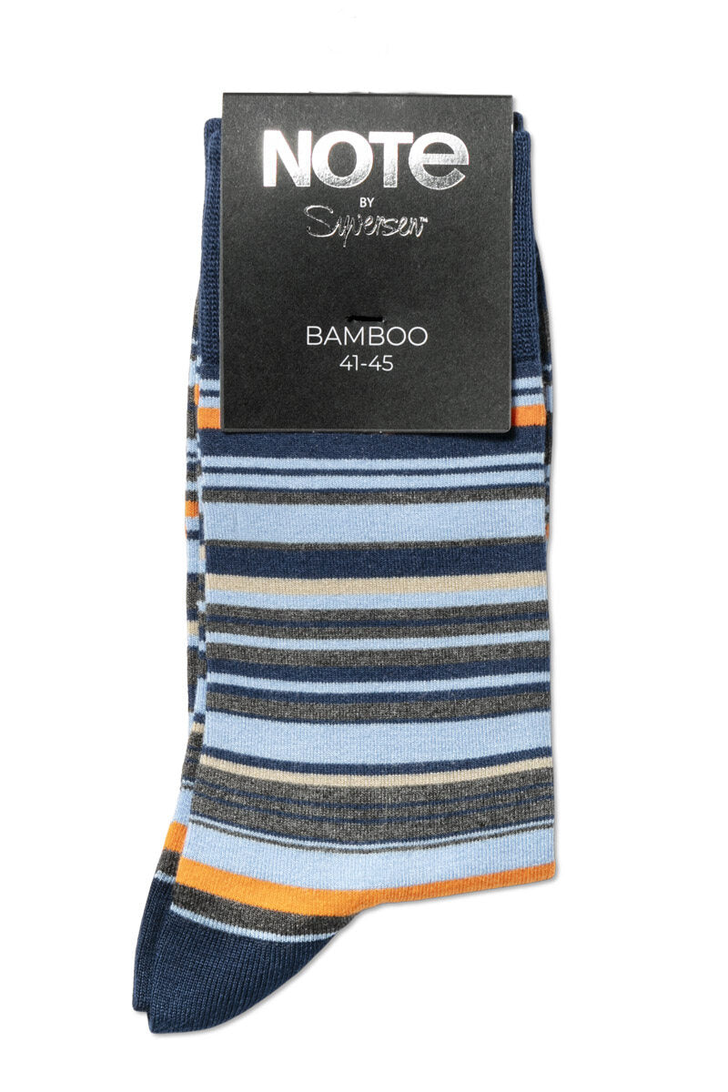 Bamboo Socks Multi-Stripe Navy/Beige