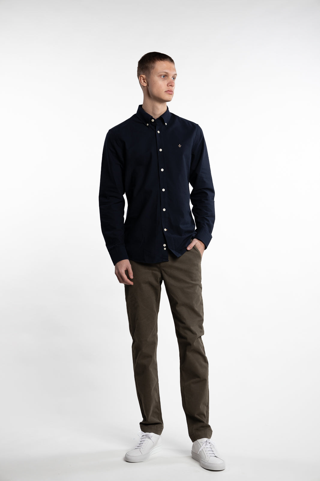 Oxford Slim Fit Button Down Shirt Navy