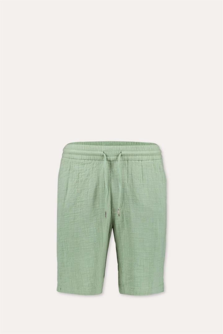 Cotton Muslin Shorts Dusty Olive