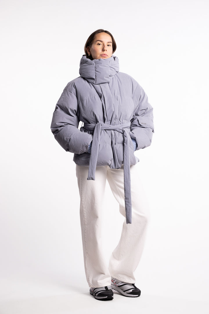 Steilia Brushed Down Jkt - Lt. Blue
