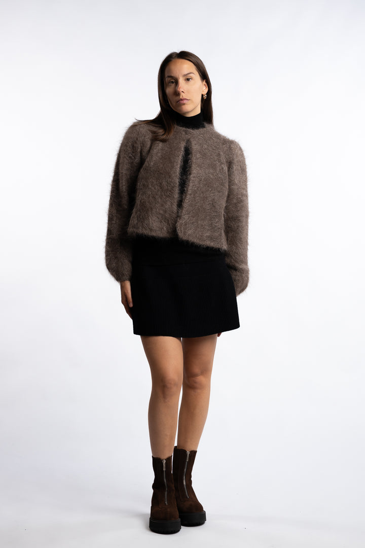 Amelia Chunky Cardigan- Brown