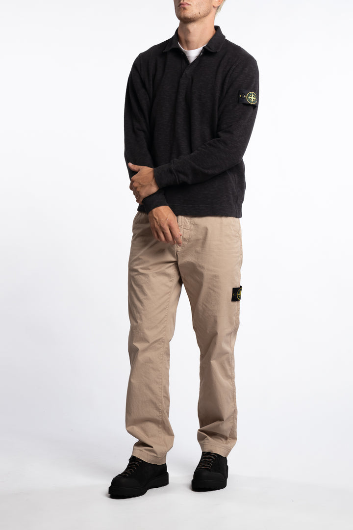 6100054 Vanisé Brushed Heavy Cotton Jersey Polo Black
