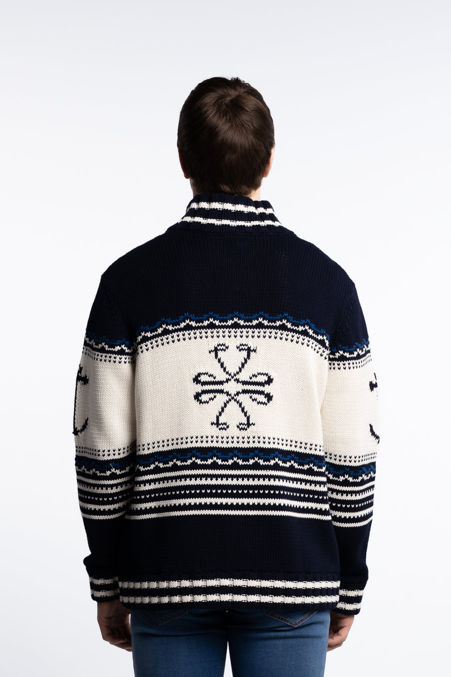 Knitted Resort Cotton Cardigan Navy